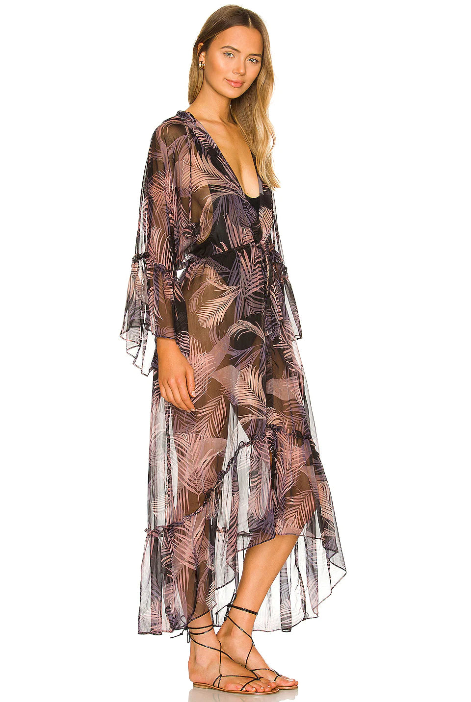 Cruz Robe - San Miguel Palm Chiffon by Misa — view 3