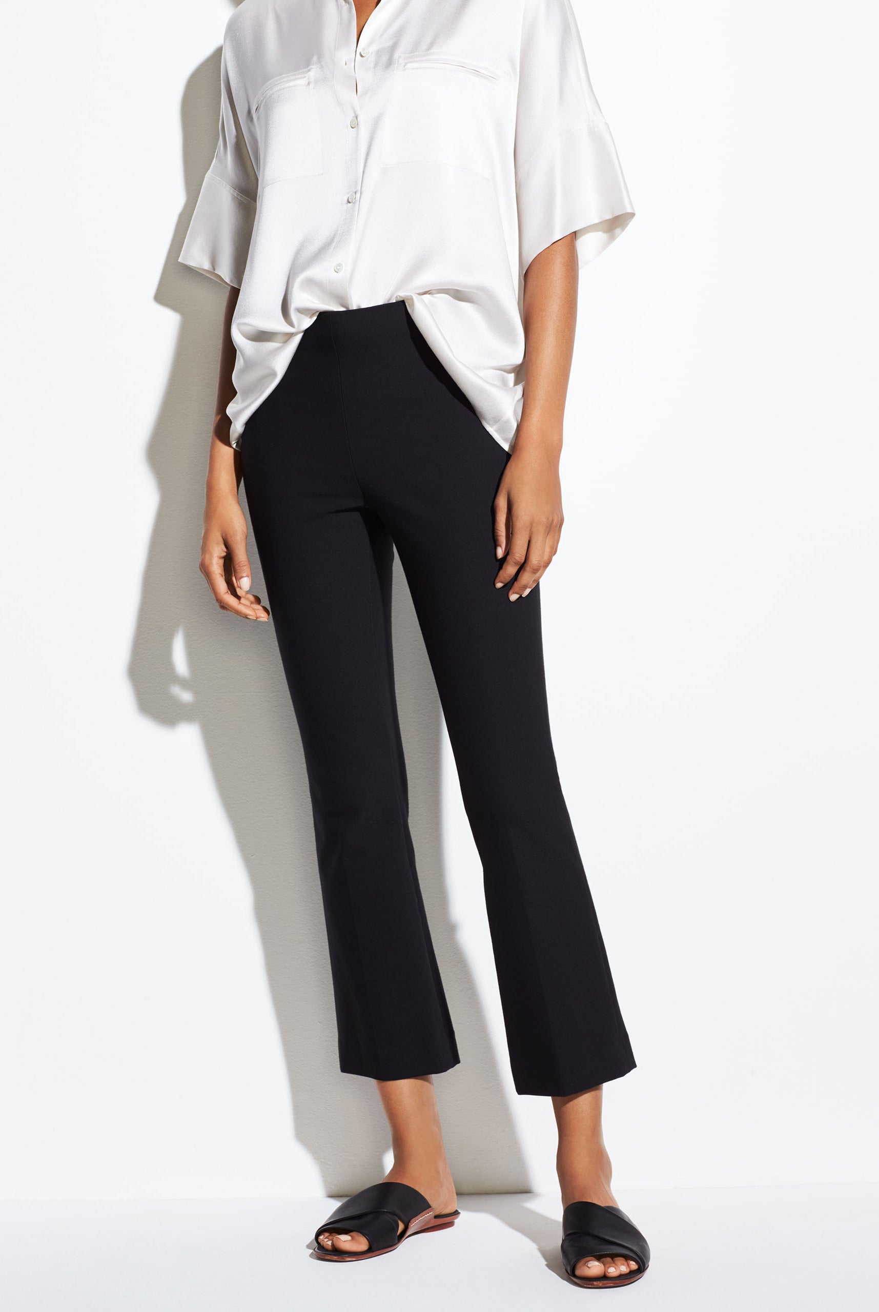 Crop Flare - Black by Vince — view 4