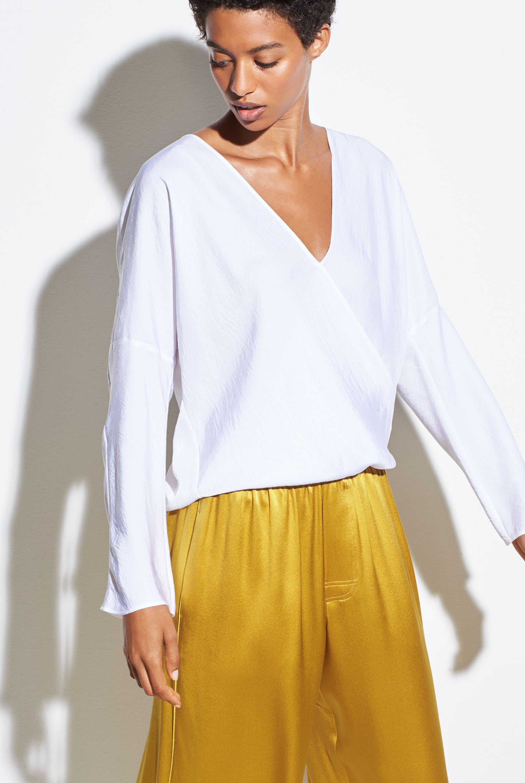 Crossover Blouse - Optic White by Vince | 25 South Boutiques