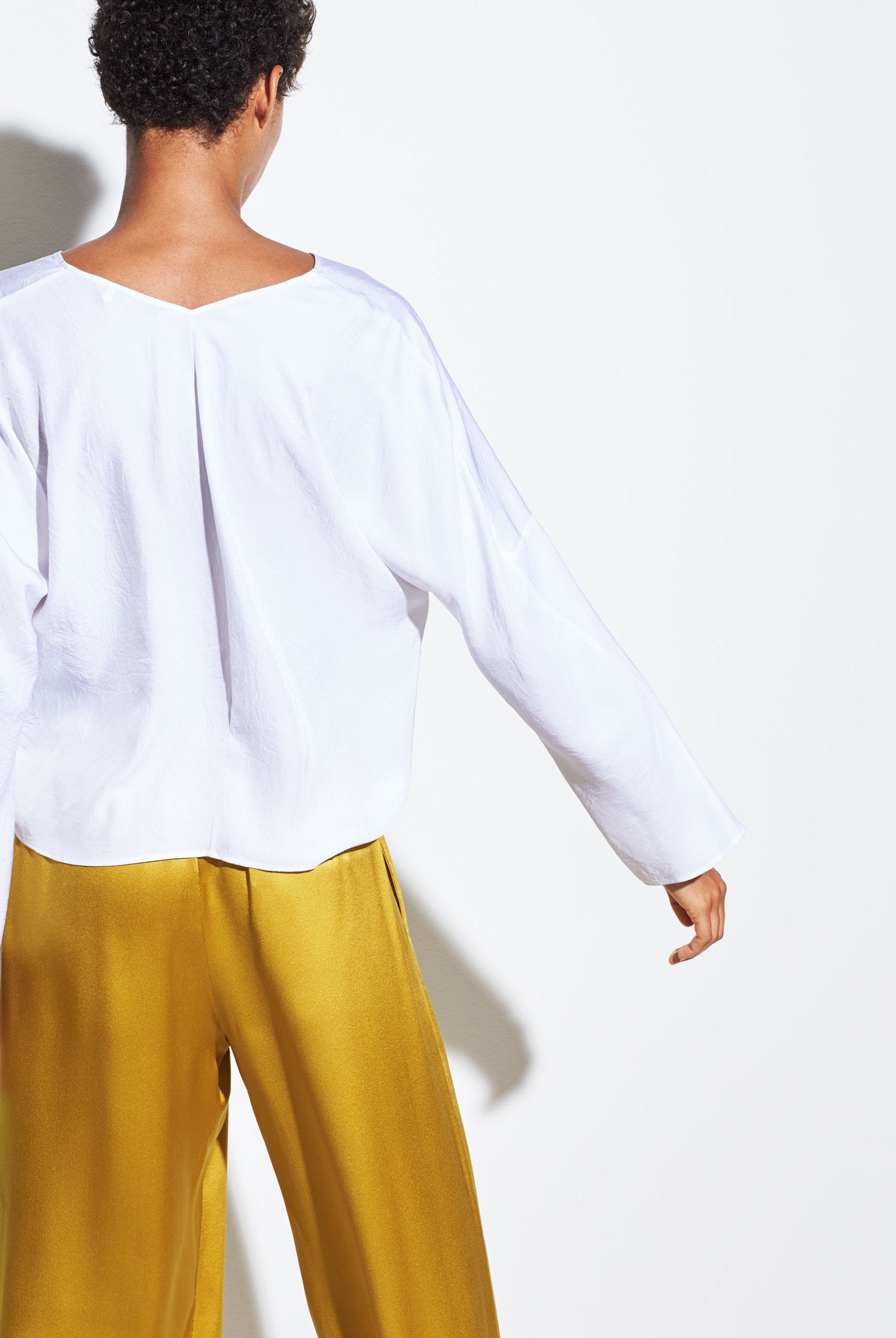 Crossover Blouse - Optic White by Vince — alternate view