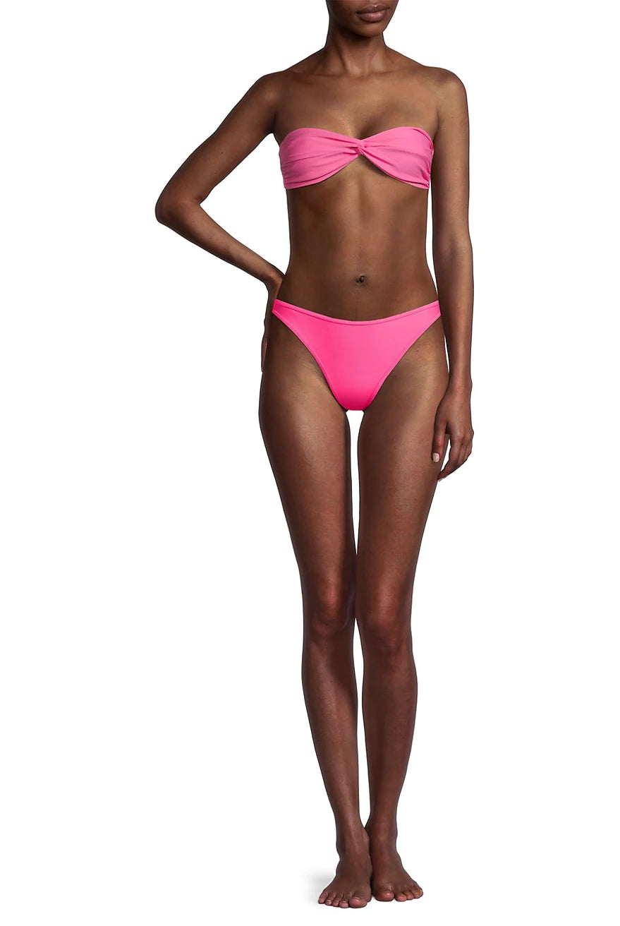 Florence Bandeau Bikini Top - Deep Rose by Ramy Brook — view 4