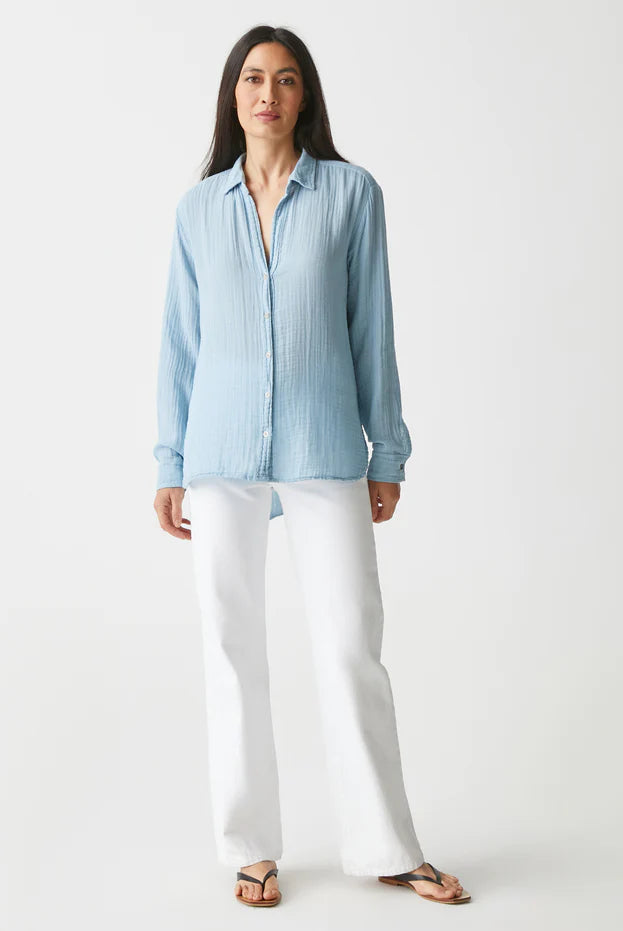Leo Button Down Top - Harbor by Michael Stars — view 3