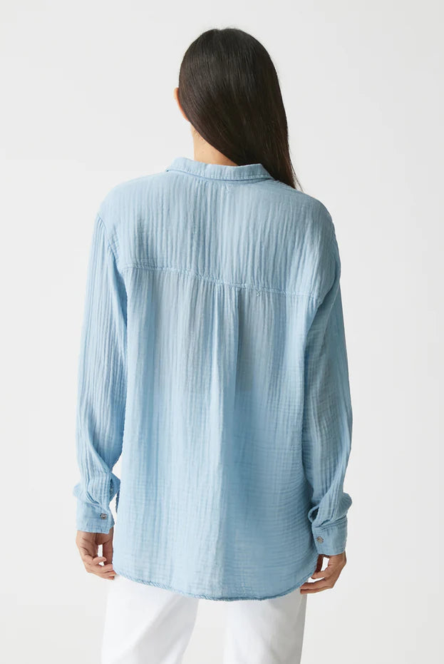 Leo Button Down Top - Harbor by Michael Stars — view 4