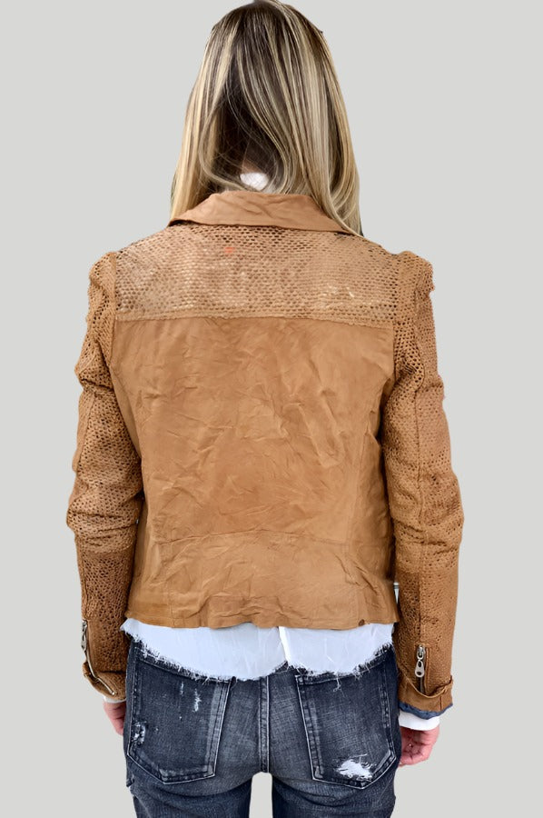 Leather Jacket - Camel by Ron Carati — view 3