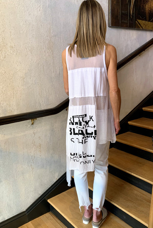 Varra Tunic - White by Studio B3 — alternate view