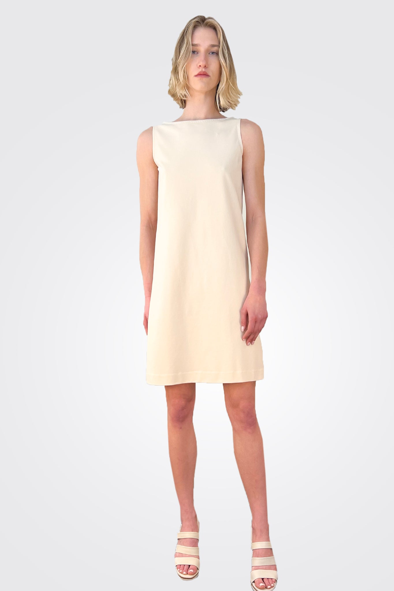 Boat Neck Cotton Blend Dress - Sugar by Circolo | 25 South Boutiques