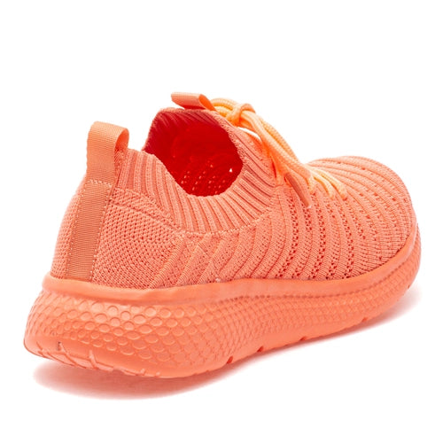 Dyann Knit Sneakers - Orange Knit by J/Slides — view 3