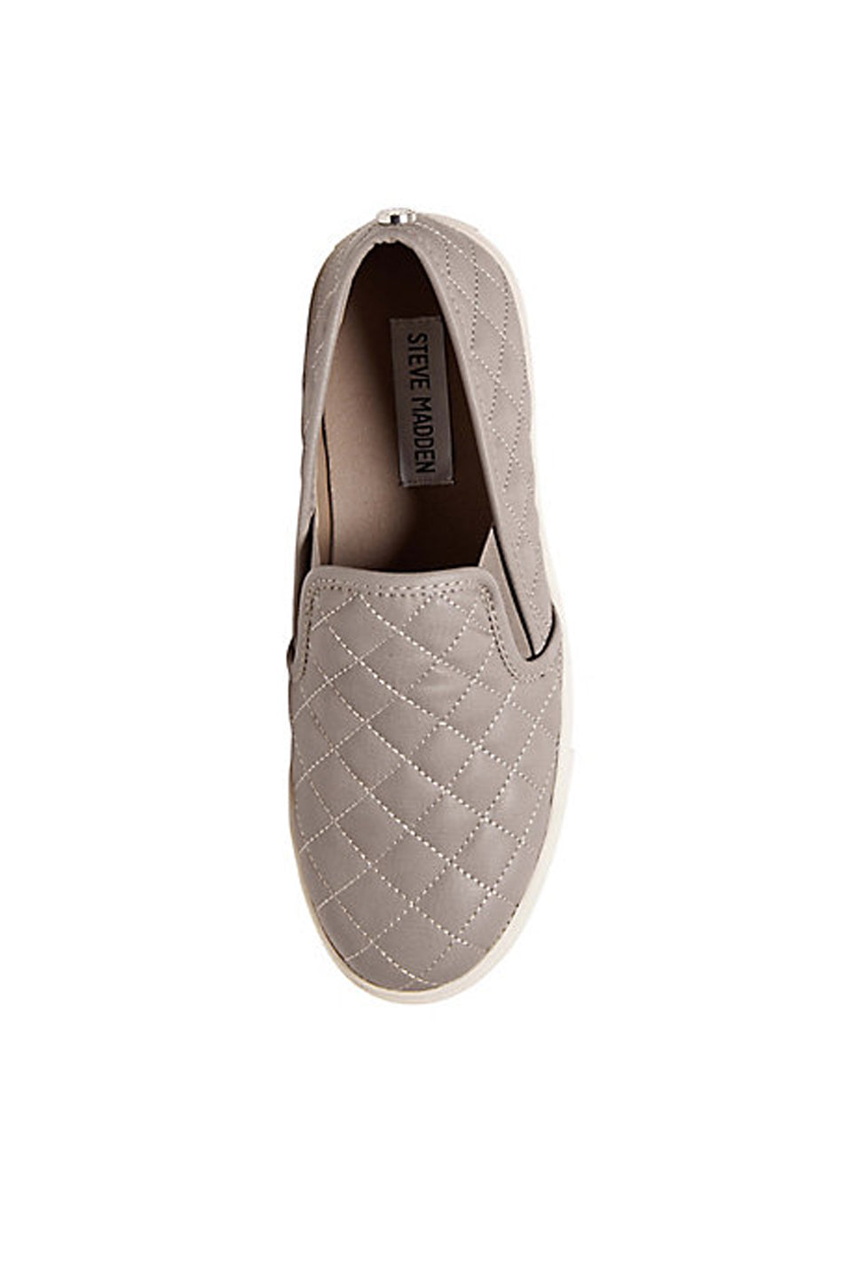 Ecentrcq Neutral Quilted Slip Sneaker - Grey by Steve Madden — view 5