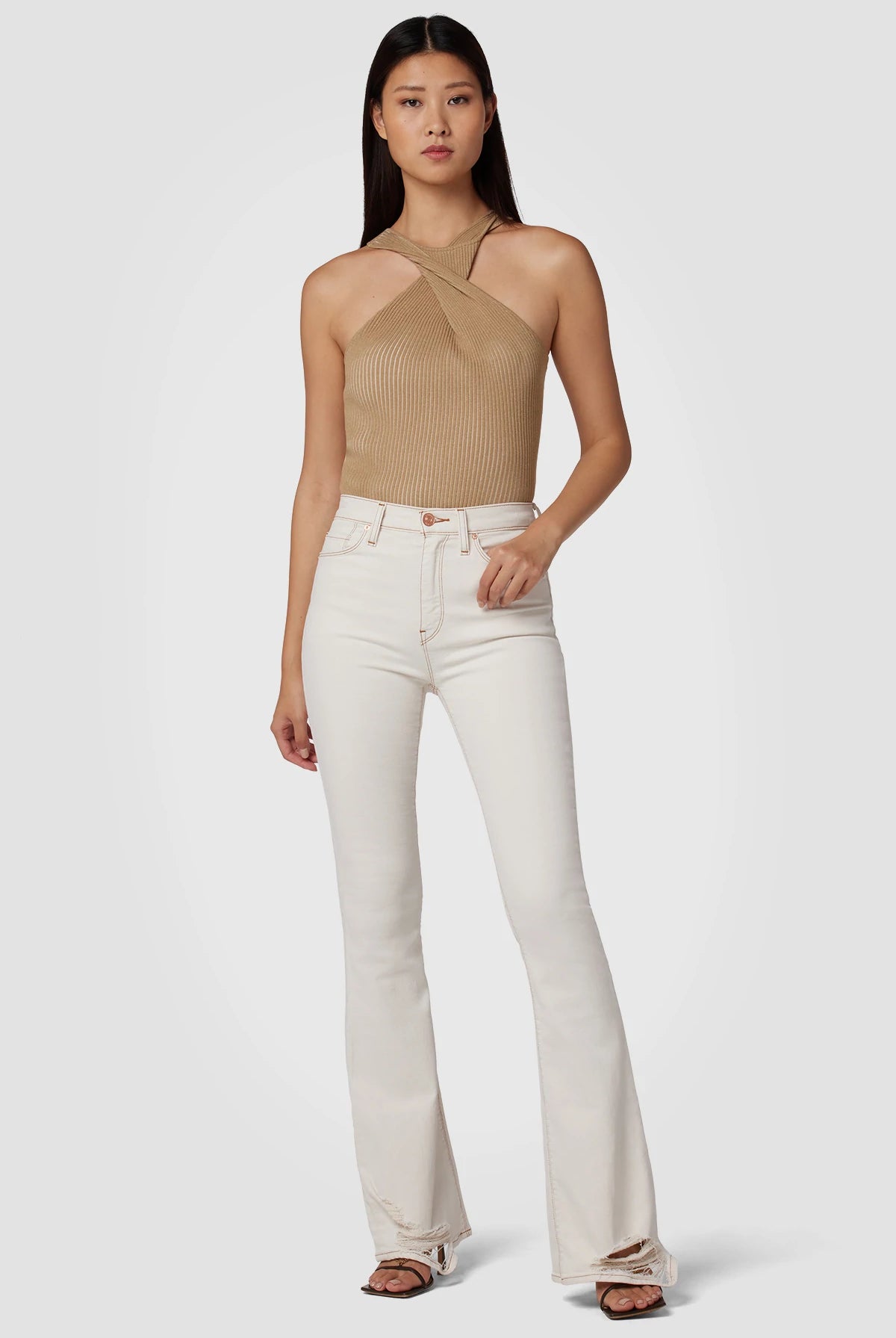 Holly High Rise Flare Jean - Soft Ecru by Hudson | 25 South Boutiques