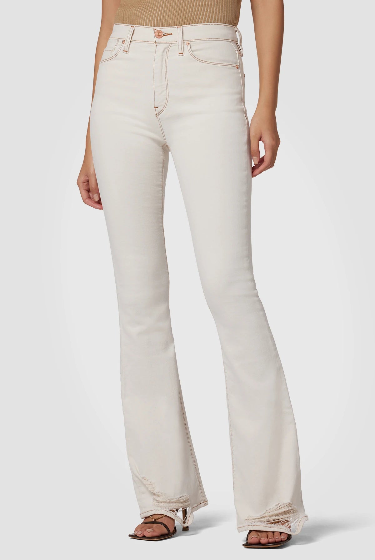 Holly High Rise Flare Jean - Soft Ecru by Hudson — alternate view