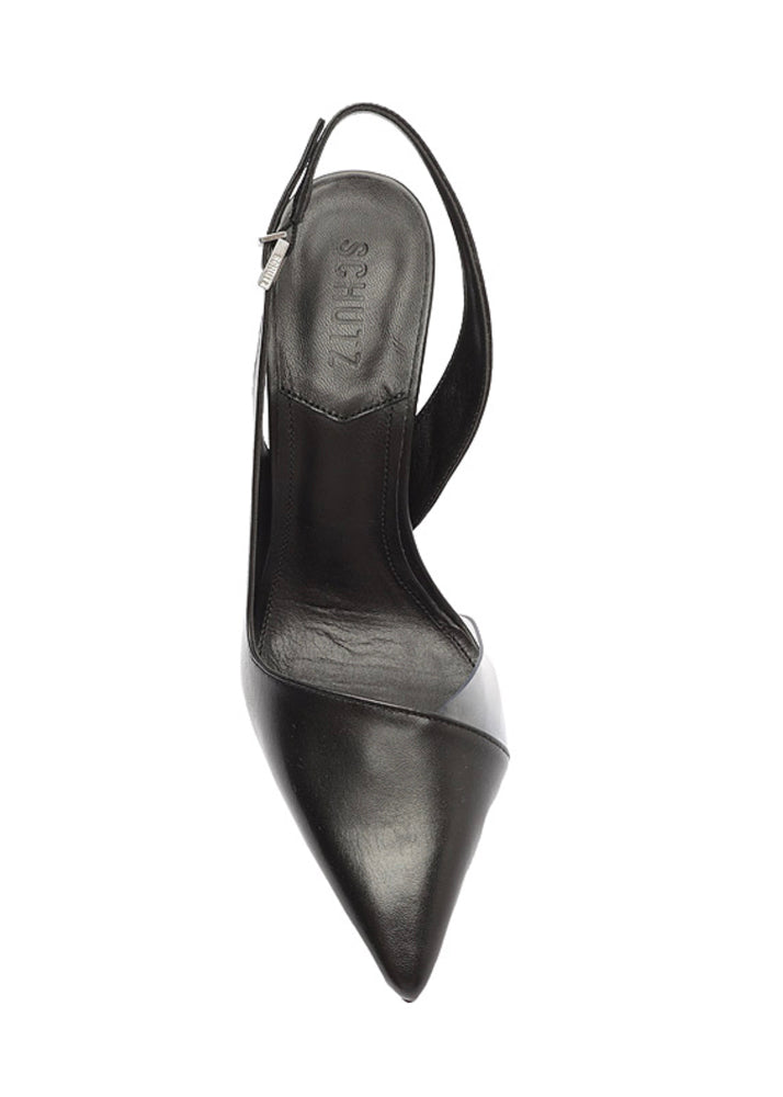 Emma Slingback Heel - Black by Schutz — view 4