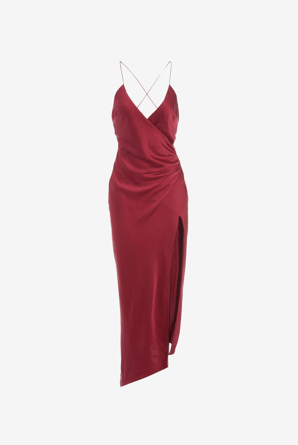 Emma Silk Dress - Burgundy by SER.O.YA — view 5