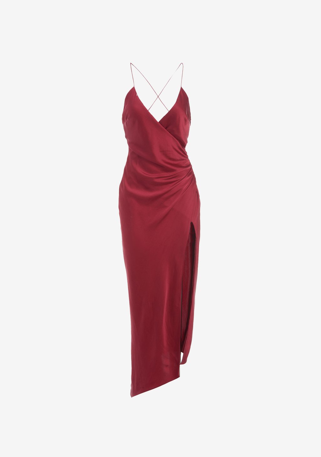 Emma Silk Dress - Burgundy by SER.O.YA — view 5