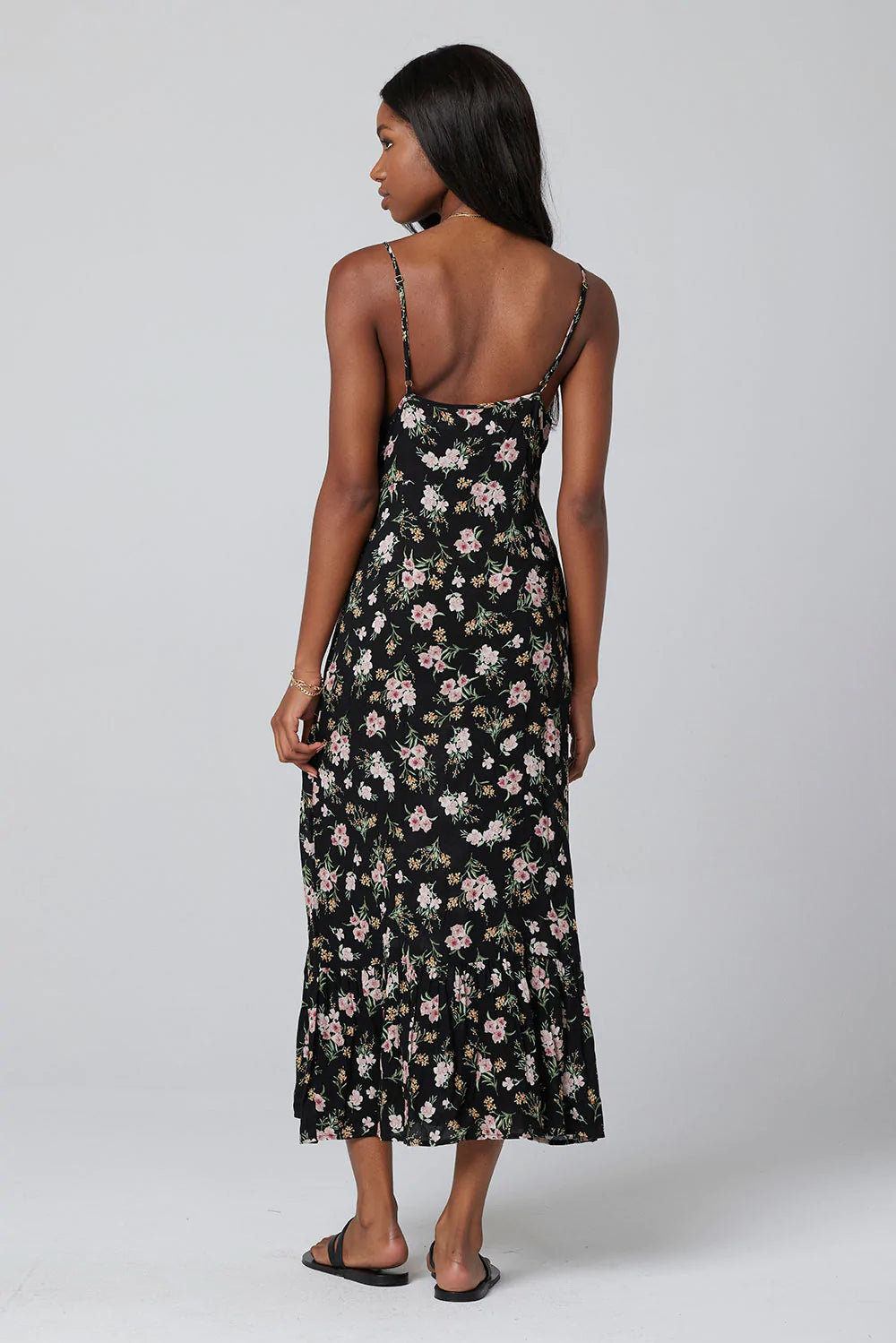 Enzo Midi Dress - Black by Saltwater Luxe — view 3