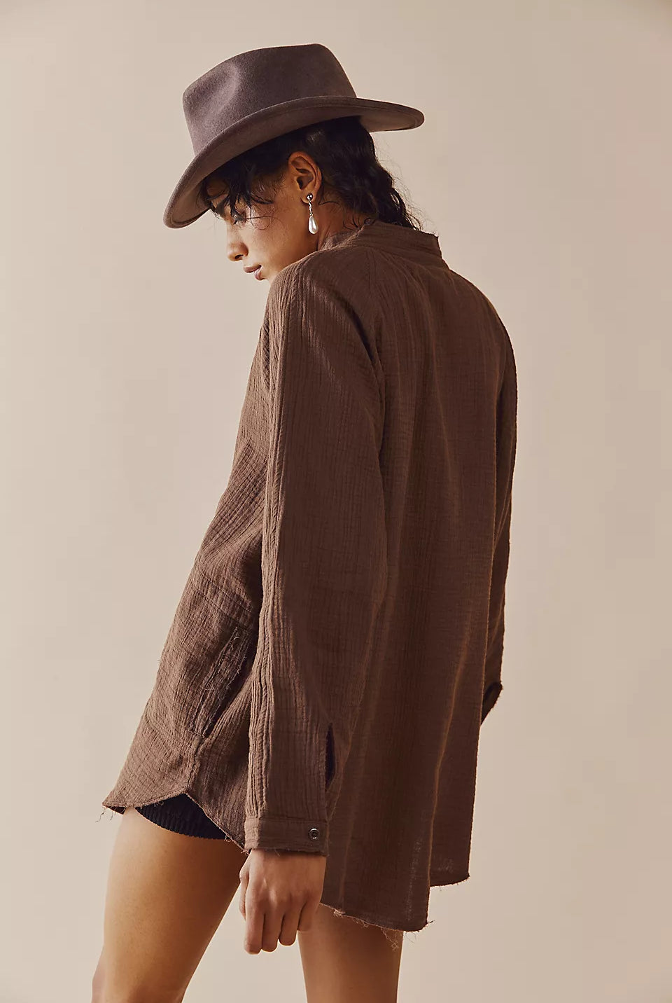 Summer Daydream Button Down - Espresso Martini by Free People — alternate view