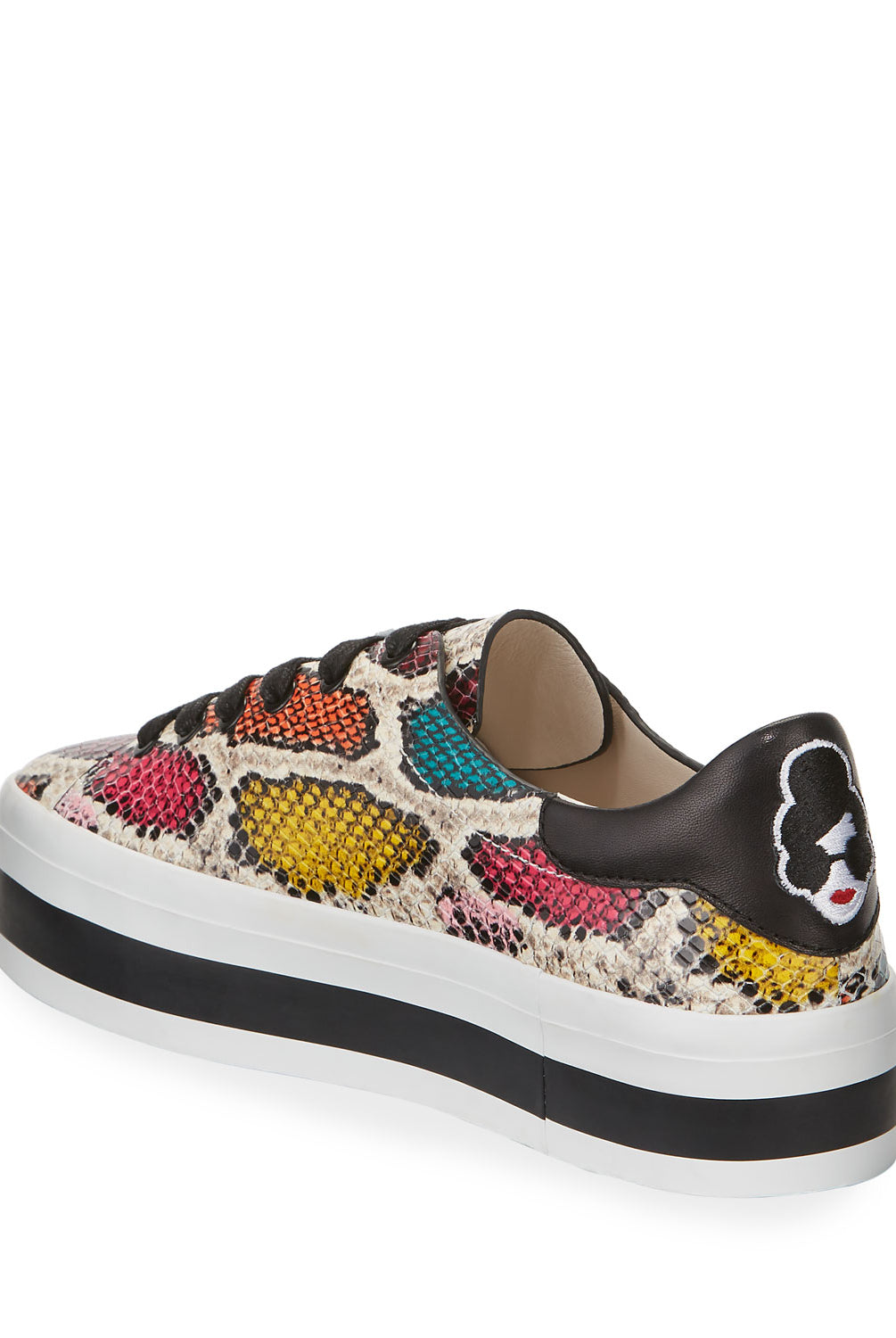 Ezra II Low Top Sneaker - Snake Multi by Alice & Olivia — view 4