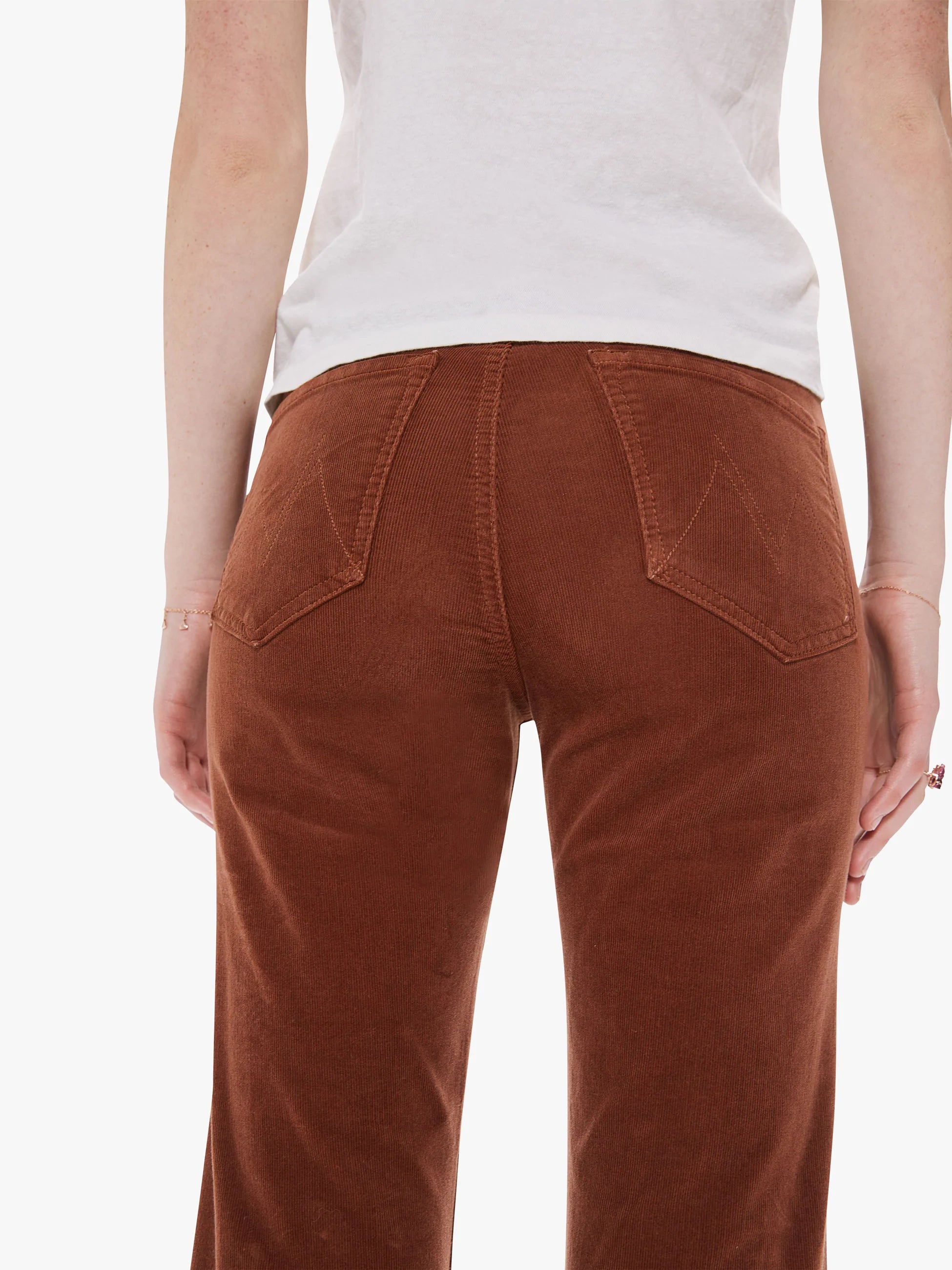 The Tomcat Ankle - Friar Brown Corduroy by MOTHER — view 3