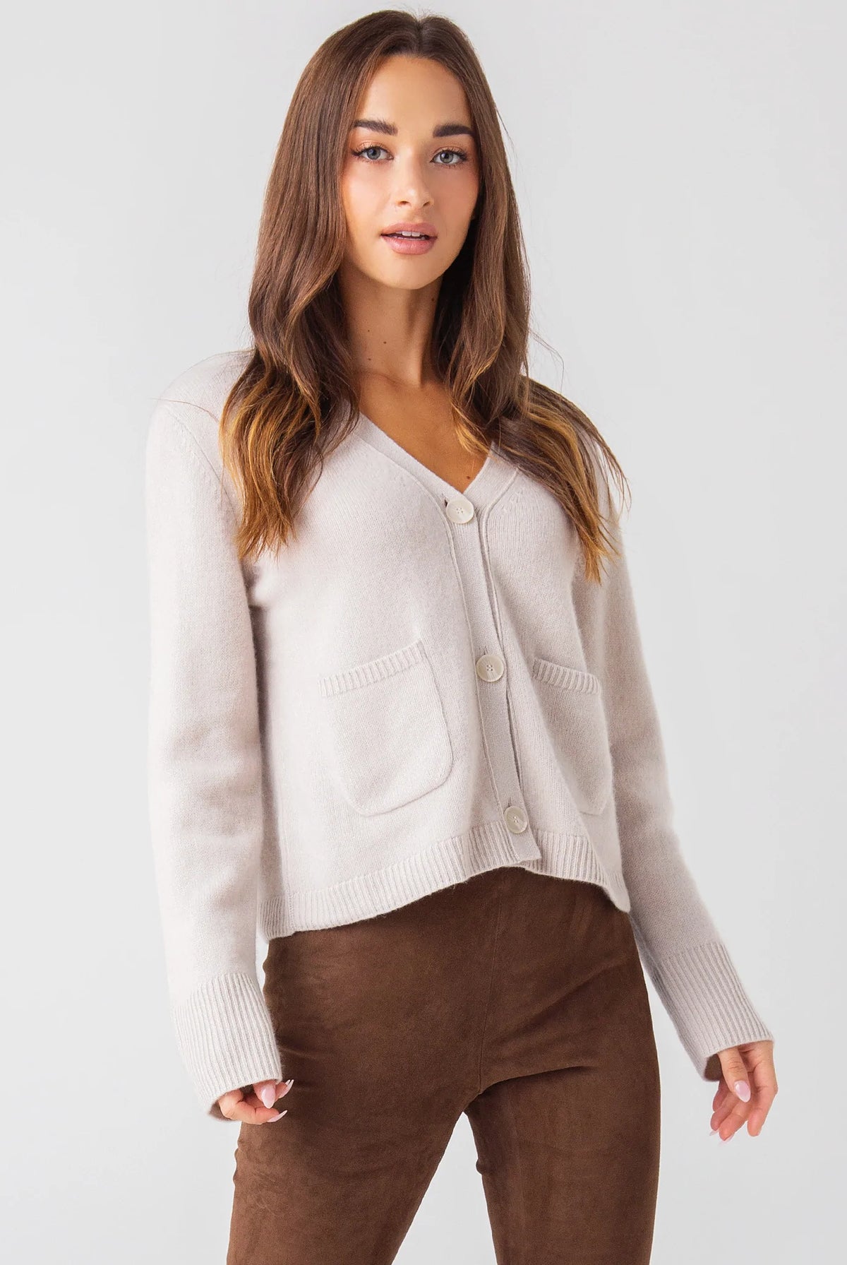Cashmere Cardigan - Frost Grey by Naadam | 25 South Boutiques