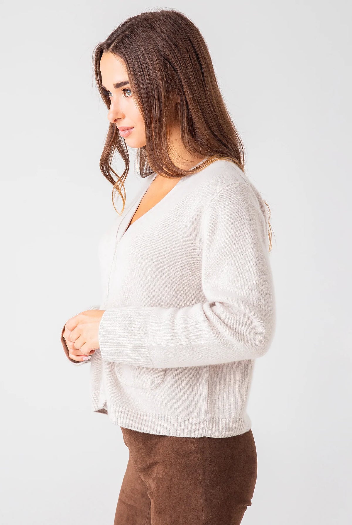 Cashmere Cardigan - Frost Grey by Naadam — view 3