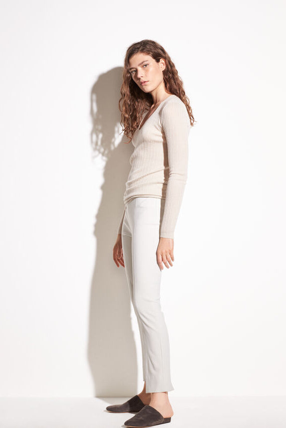 Stitch Front Seam Ponte Legging - Gesso by Vince — view 4
