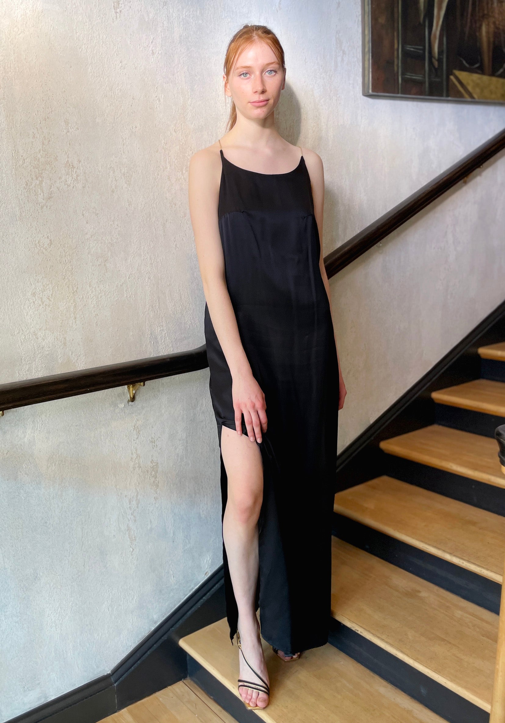 Glam Open Back Maxi Dress - Black by Magali Pascal — view 6