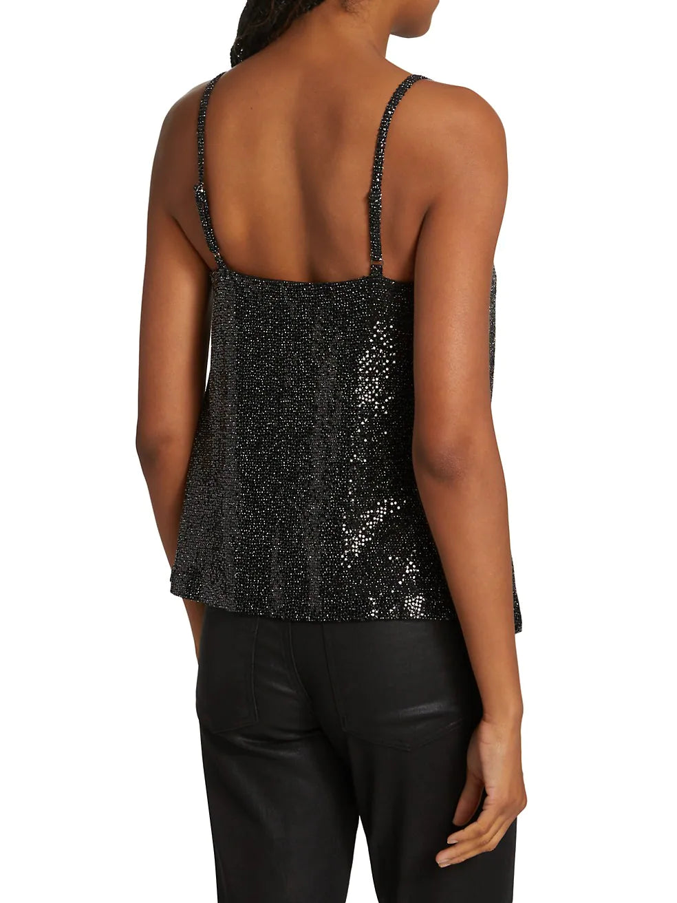 Graham Sequin Tank - Black by Ramy Brook — view 3