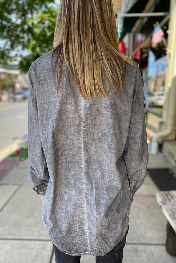 Button Down Shirt - Silver by Umit Unal — alternate view