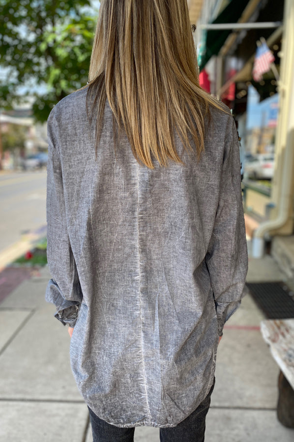 Button Down Shirt - Silver by Umit Unal — alternate view