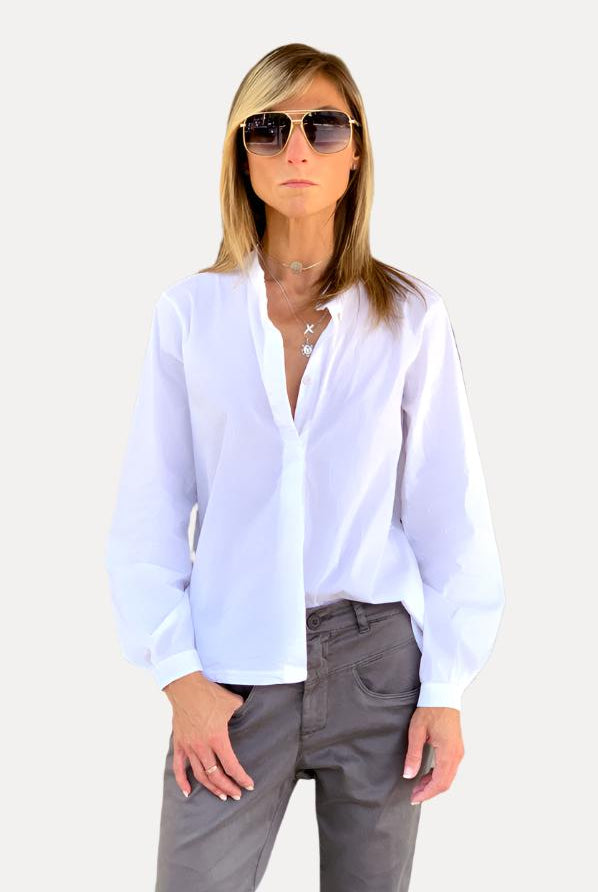 Button Down Shirt - White by Transit Par-Such | 25 South Boutiques