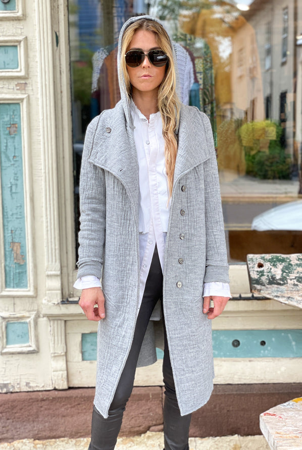 Hooded Coat - Grey by Transit Par-Such — view 5