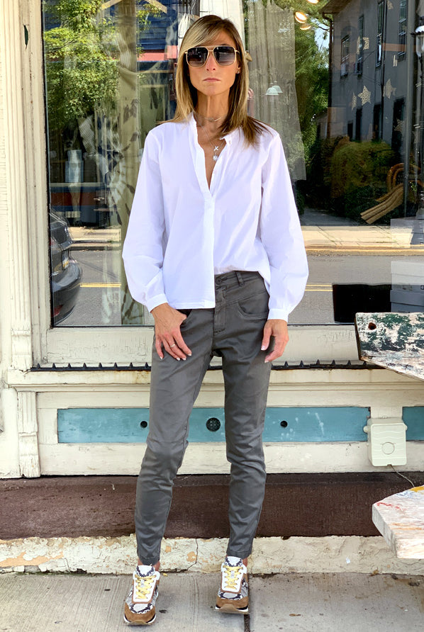 Button Down Shirt - White by Transit Par-Such — view 3