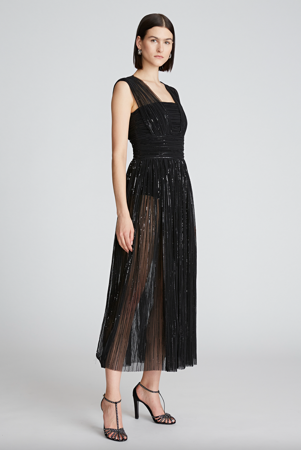 Liana Dress - Black by Halston — view 3