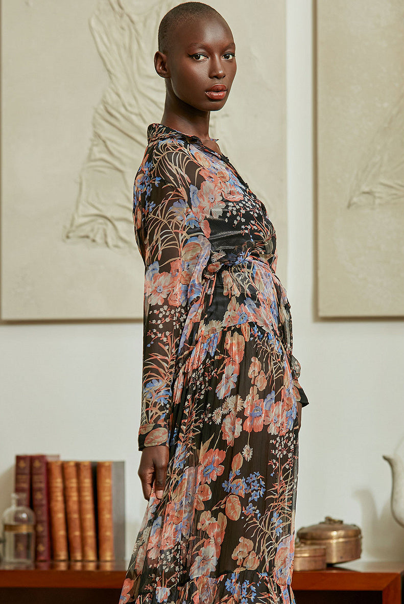 Halfeti Blouse Dress - Floral Combo by Mes Demoiselles — view 4