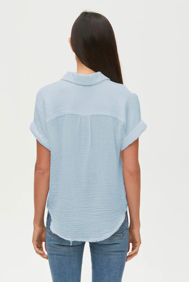 Bailey Gauze Button Down Shirt - Habor by Michael Stars — alternate view