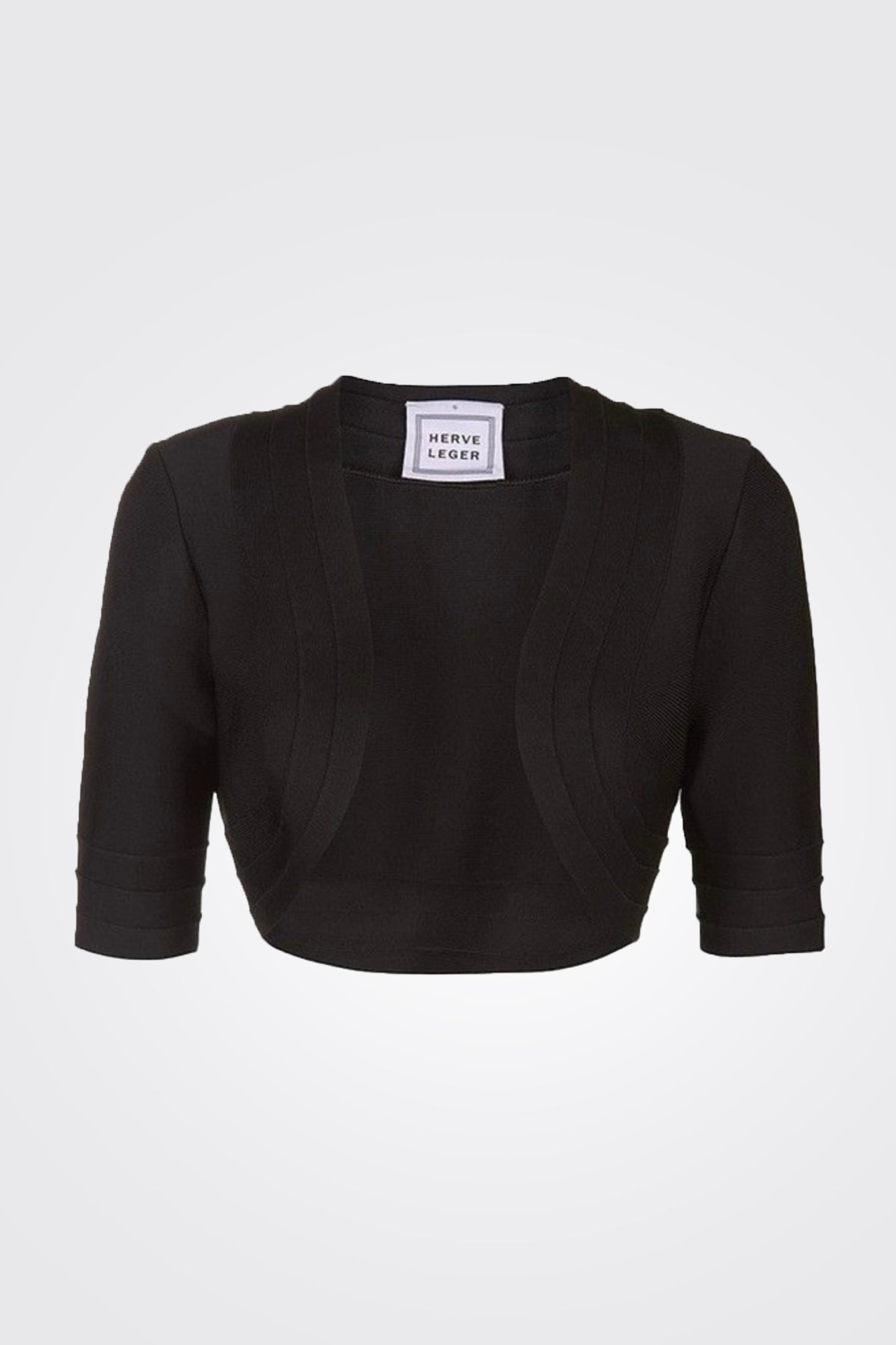 Brilynn Cropped Jacket - Black by Herve Leger — alternate view