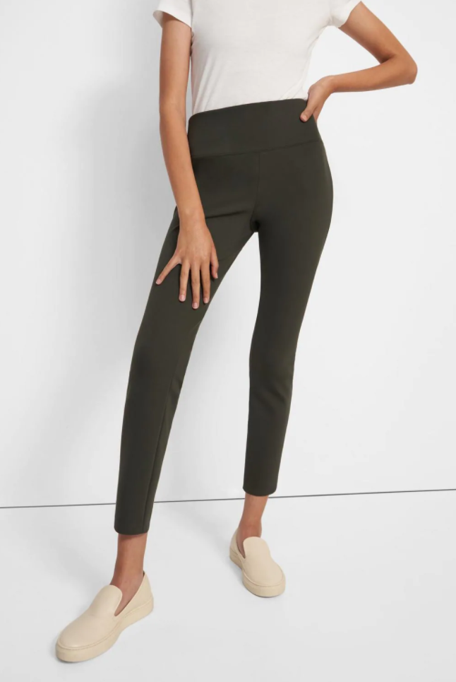 Scuba Yoke Leggings - Hunter by Theory — view 3