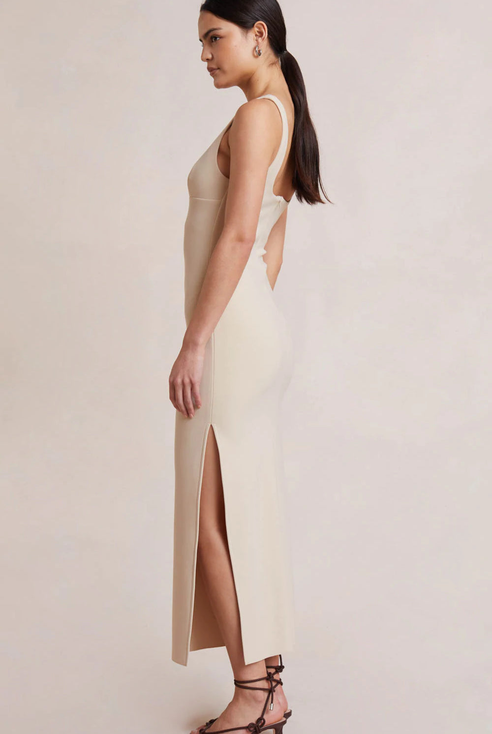 Iris Midi Dress - Macadamia by Bec & Bridge — view 4