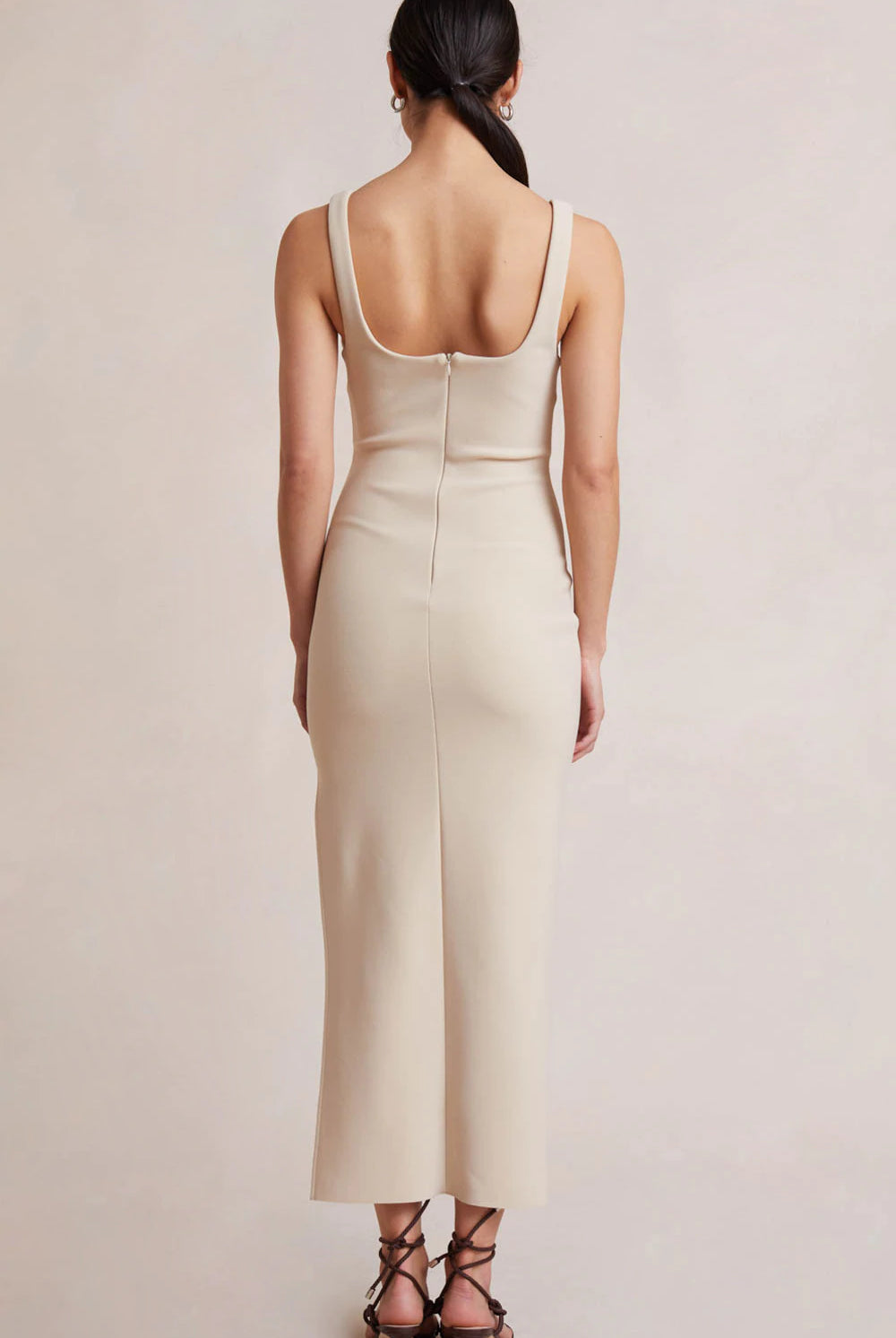 Iris Midi Dress - Macadamia by Bec & Bridge — view 5