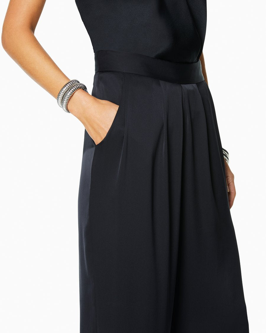 Satin Iris Pant - Black by Ramy Brook — view 3