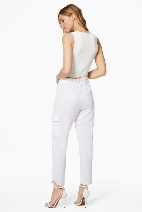 Satin Pocket Allyn Pant - Ivory by Ramy Brook — view 3