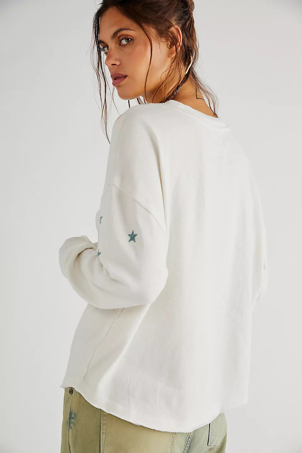 Homestead Tee - Ivory by Free People — view 3