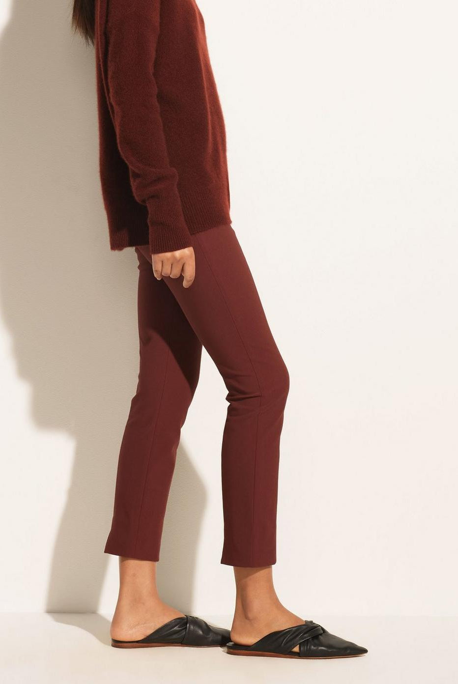 Stitch Front Seam Legging - Dark Jasper by Vince — view 3