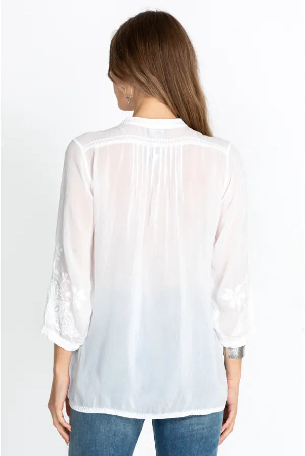 Jeta Blouse - White by Johnny Was — view 5