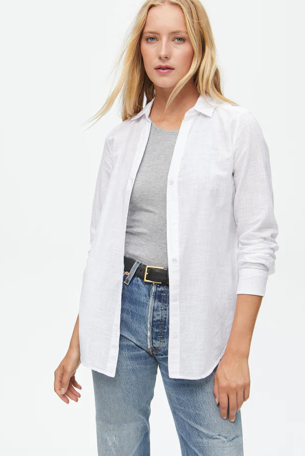 Joanna Button Down - White by Michael Stars | 25 South Boutiques