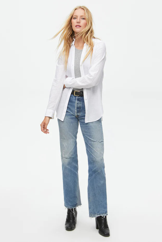 Joanna Button Down - White by Michael Stars — alternate view