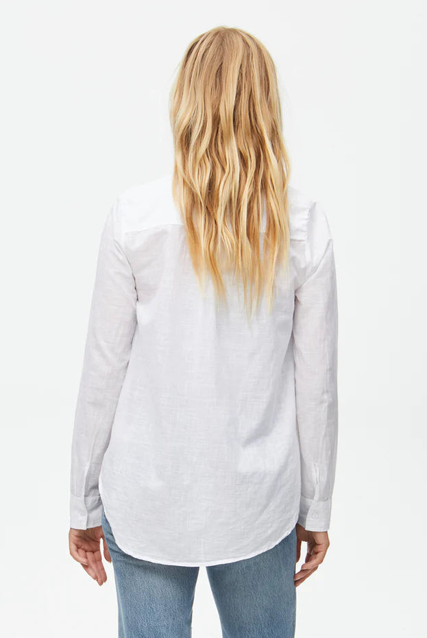 Joanna Button Down - White by Michael Stars — view 3