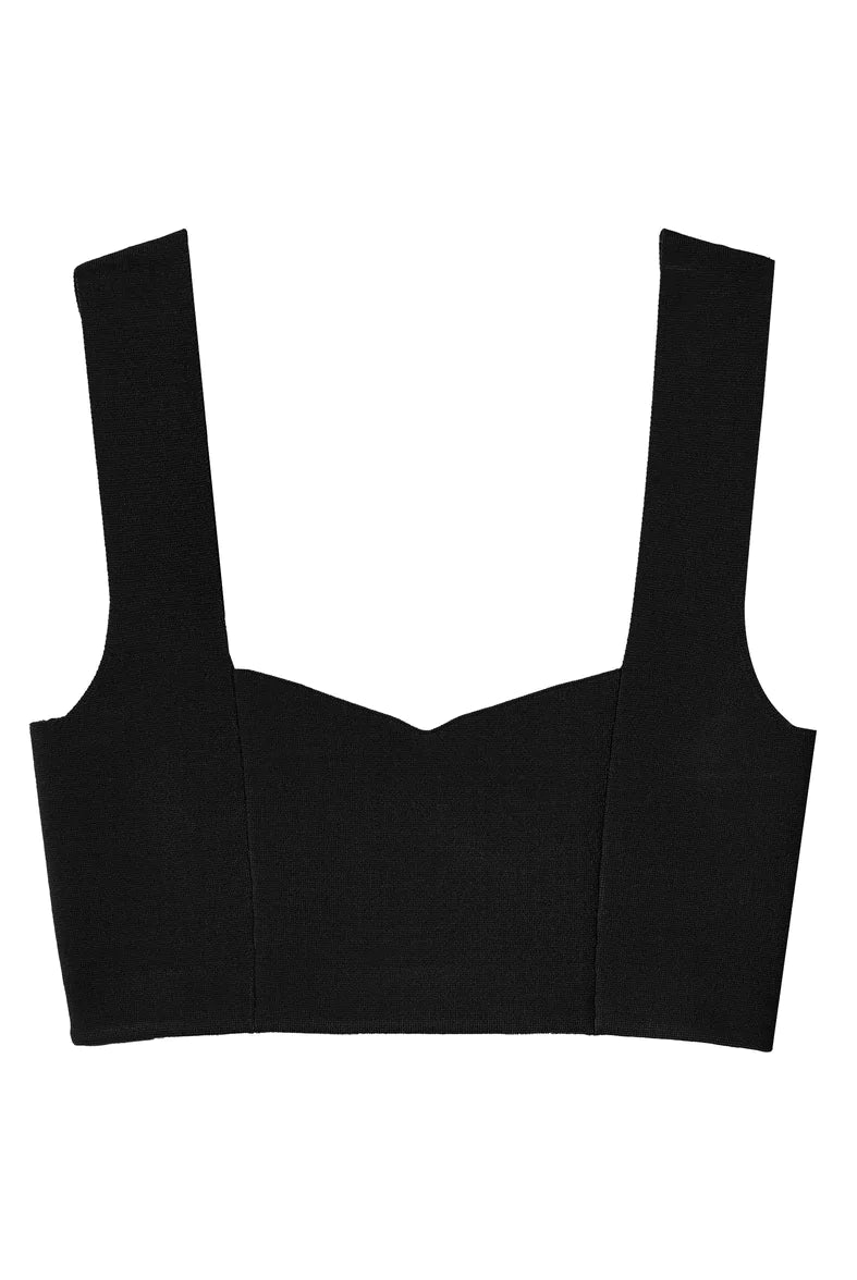 Jordana Knit Bra - Black by A.L.C — view 5