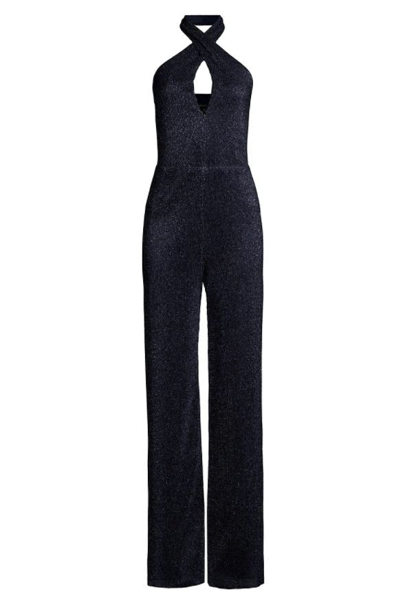 Bode Halter Jumpsuit - Blue Moon by Black Halo — view 3