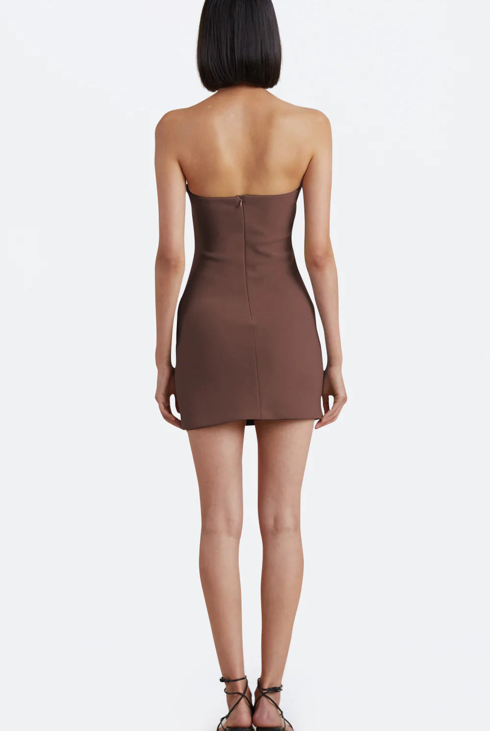 Karina Strapless Mini Dress - Chocolate by Bec & Bridge — view 4