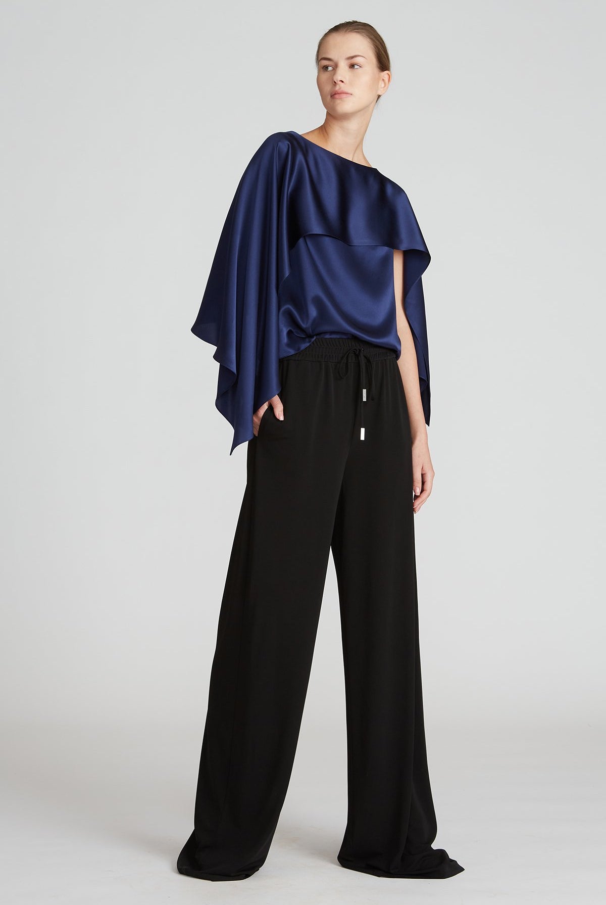 Katelyn Jersey Pant - Black by Halston | 25 South Boutiques